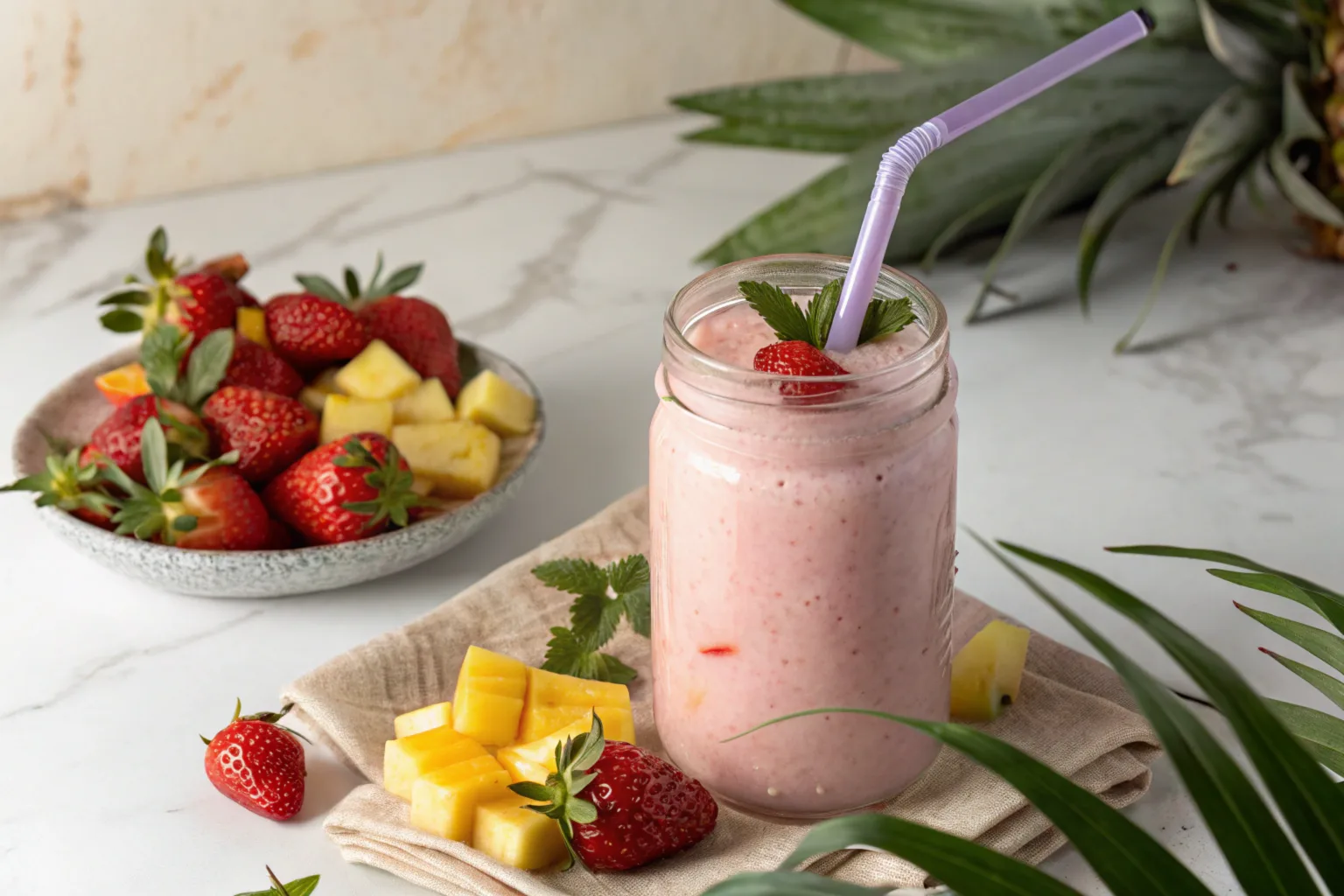 A variety of healthy smoothies at Tropical Smoothie Cafe featuring green, fruit-based, and protein-rich blends with fresh ingredients like spinach, mango, and berries.