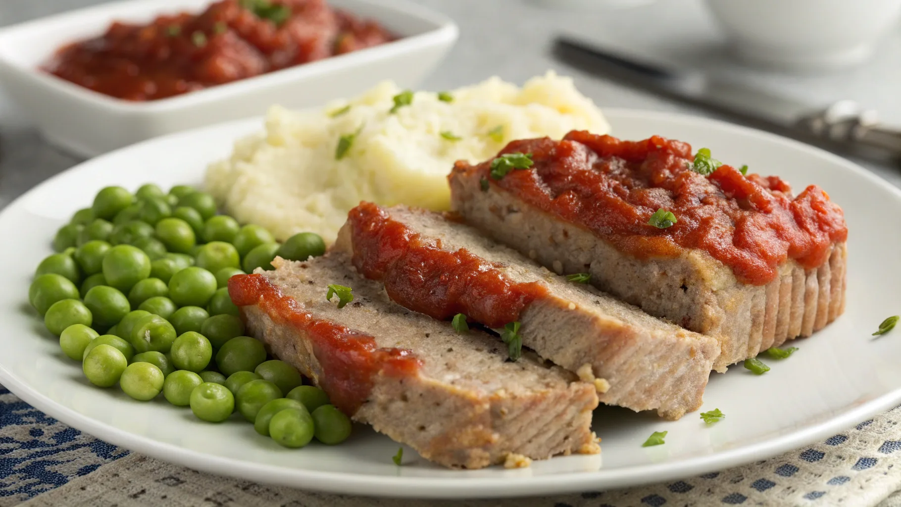 Raw meatloaf mixture with Lipton Onion Soup Mix in a bowl