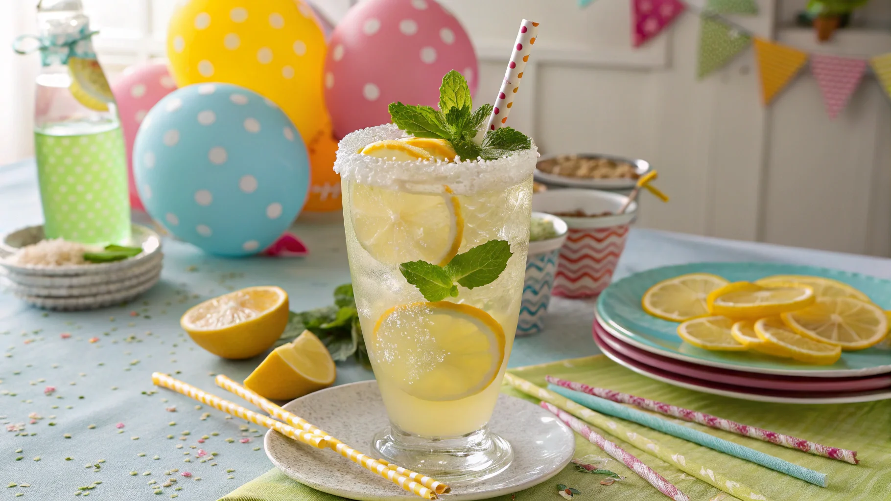 Refreshing Lemonade Punch with Citrus Garnish