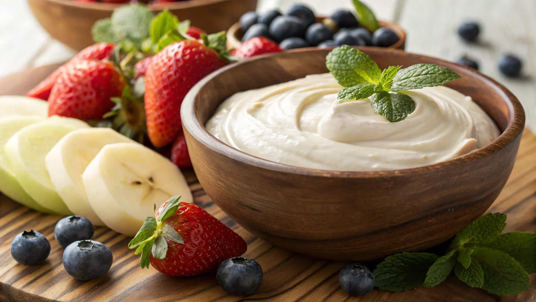 Cream Cheese Fruit Dip with Fresh Fruit