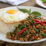 Authentic Pad Krapow Recipe – Thai Basil Stir-Fry with Rice and Egg