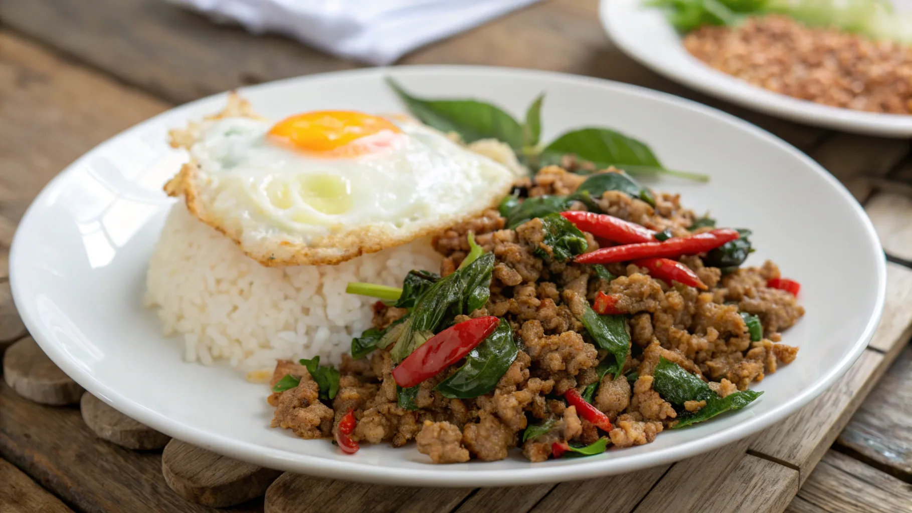 Authentic Pad Krapow Recipe – Thai Basil Stir-Fry with Rice and Egg