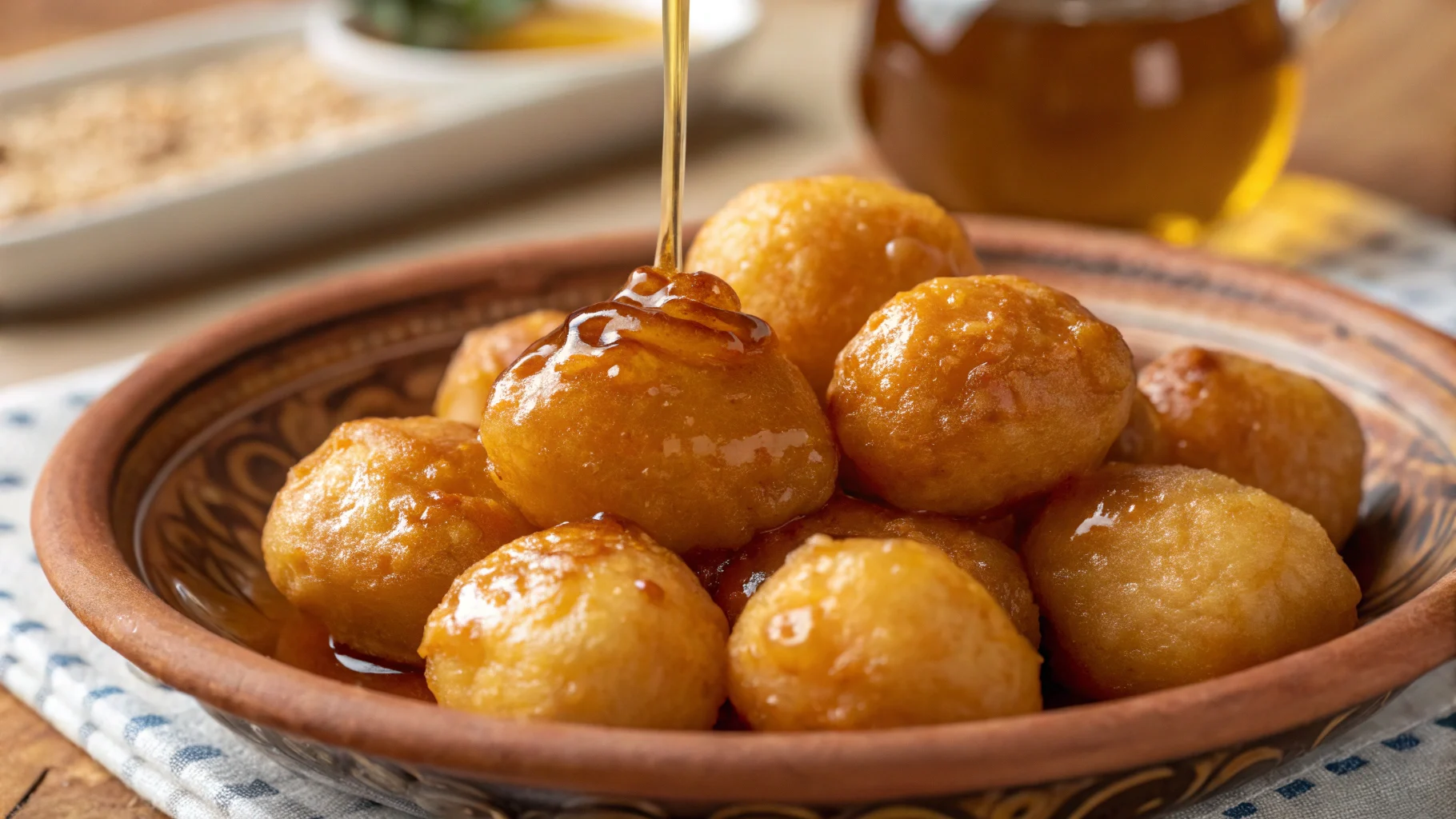 Oldest Greek Dessert – Traditional Loukoumades with Honey