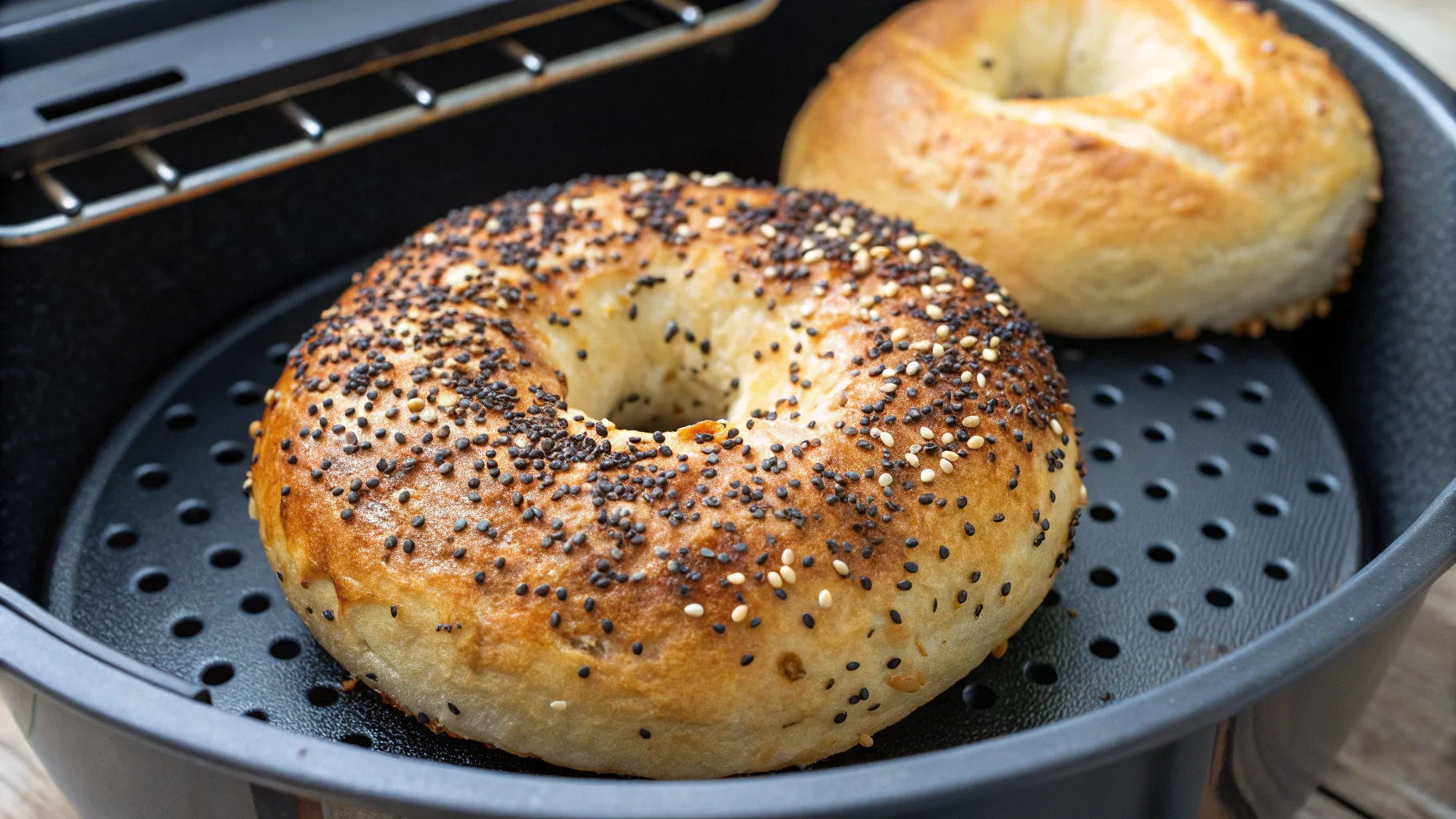 High protein cottage cheese bagel recipe with golden crust